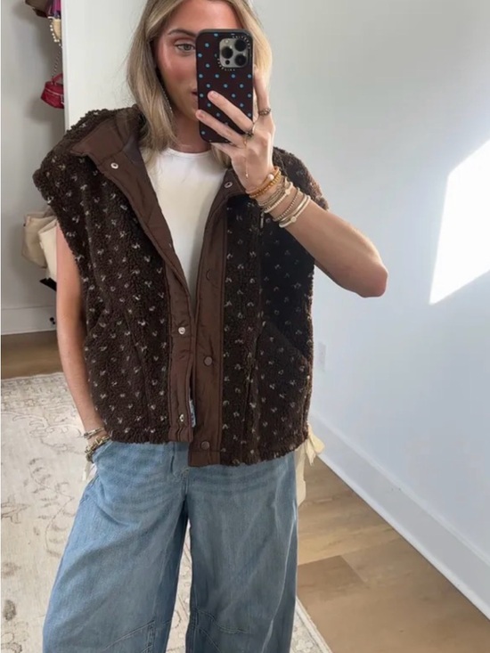 Altar'd State Jackets & Blazers - Altar'd State Brown Knit Button Vest